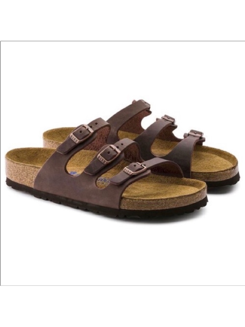 Birkenstock Florida 3 Strap Sandals in Mocha Brown 36.5